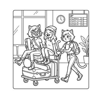 Cute Cozy Colouring: Rockstar Kitty