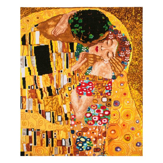 Trimits Extra Large The Kiss Printed Cross Stitch Kit image number 2