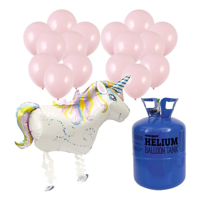 Unicorn Balloon and Helium Kit Bundle image number 1