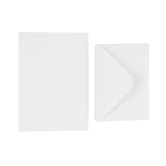 White Cards and Envelopes C6 Inches 50 Pack