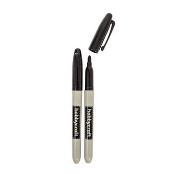 Black Fine Permanent Markers 2 Pack