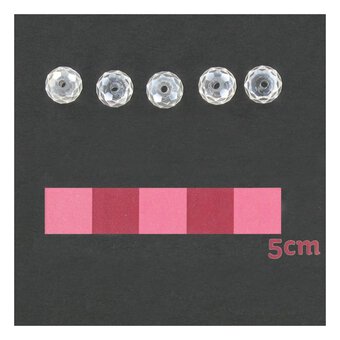 Hobbycraft Crystal Cushion Bd Hole 1.2mm Beads Clear AB image number 2