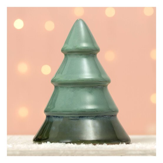 Glazed Green Ombre Ceramic Tree 12.5cm image number 1