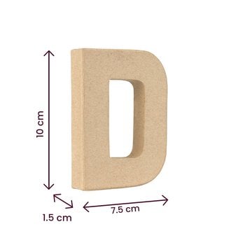 Mini Mache Letter D 10cm image number 5