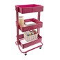 Dusty Pink Three Tier Storage Trolley image number 2
