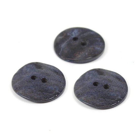 Hemline Sky Blue Shell Mother of Pearl Button 3 Pack image number 1