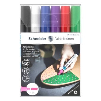 Schneider Set 1 Acrylic Paint-It Markers 4mm 6 Pack