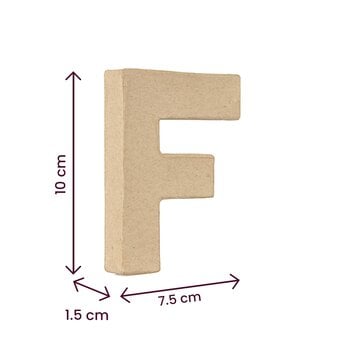 Mini Mache Letter F 10cm image number 4