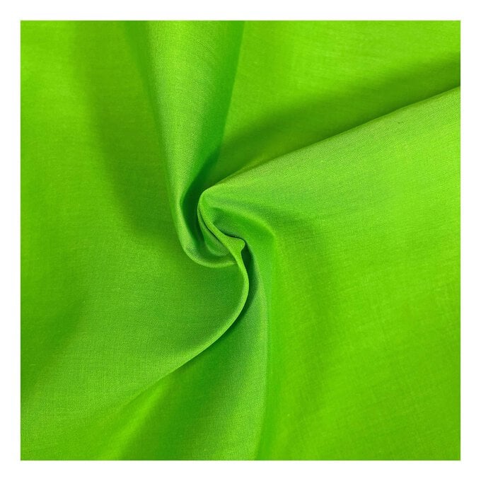 Lime Polycotton Fabric by the Metre image number 1