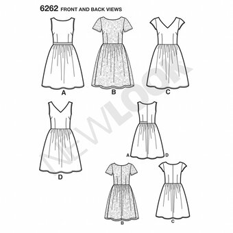 New Look Women's Dress Sewing Pattern 6262 image number 3