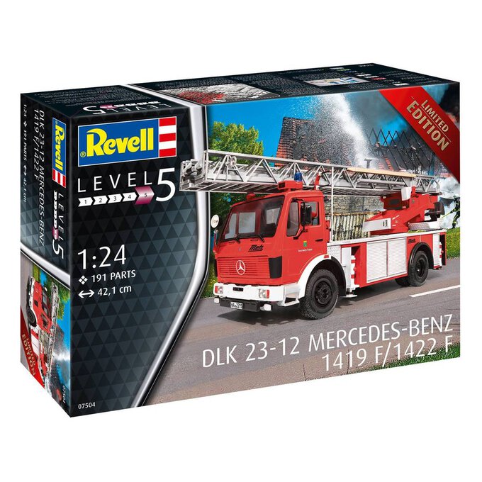 Revell DLK23 Mercedes Benz Fire Truck Model Kit 1:24 image number 1