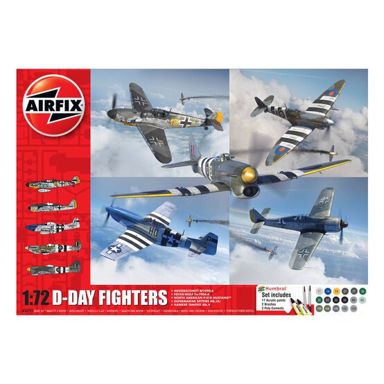 Airfix D-Day Fighters Model Gift Set 1:72 image number 1