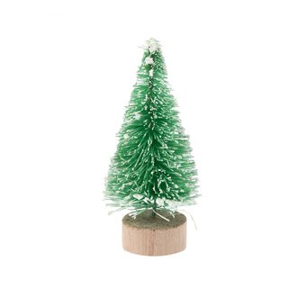 Mini Green Bottle Brush Trees 4.5cm 6 Pack