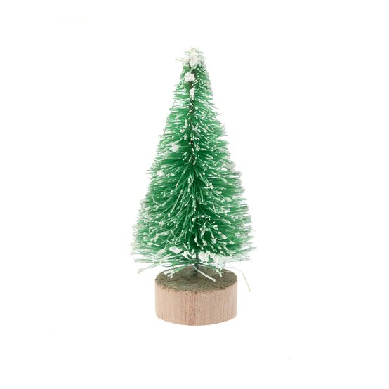 Mini Green Bottle Brush Trees 4.5cm 6 Pack image number 2