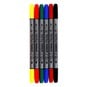 Assorted Double Tip Textile Markers 6 Pack image number 1