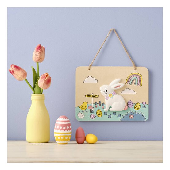 Paint Your Own Wooden Easter Wall Hanging Kit image number 2