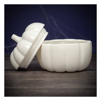 Glazed Pumpkin Jar with Lid 16.5cm