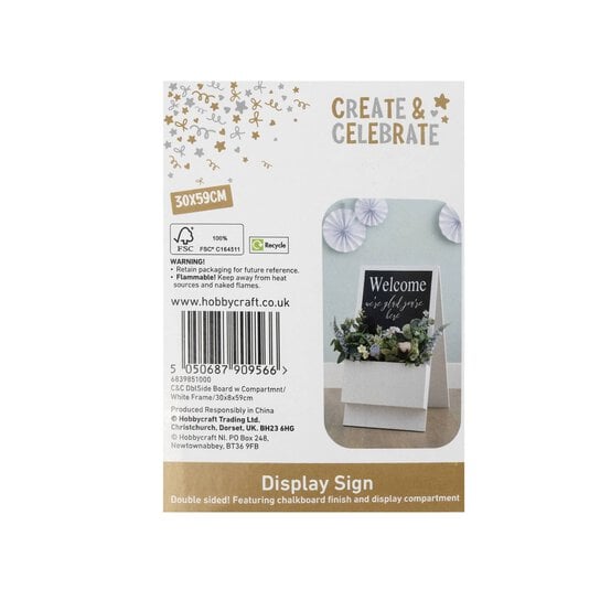 Create & Celebrate White Frame Double-Sided Board image number 5