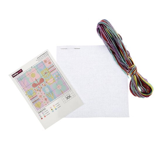 Mini Jazzy Floral Cross Stitch Kit image number 2