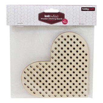 Heart Wooden Stitching Boards 2 Pack image number 2