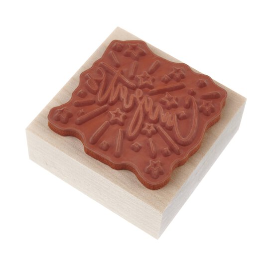 Congrats Wooden Stamp 5cm x 5cm image number 2