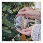 Flat Oval Fillable Plastic Bauble 11cm image number 2