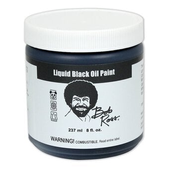 Bob Ross Black Liquid Oil Paint 237ml