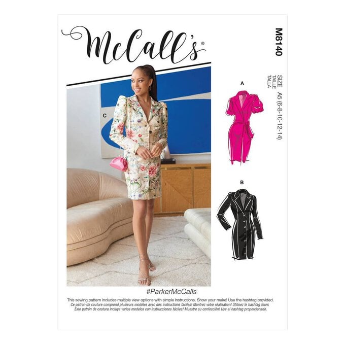 McCall’s Parker Dress Sewing Pattern M8140 (16-24) image number 1