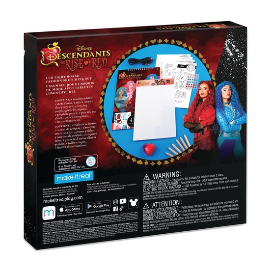 Disney Descendants Rise of Red LED Light Board Fashion Sketching Set image number 5