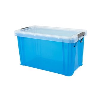 Whitefurze Allstore 2.6 Litre Transparent Blue Storage Box