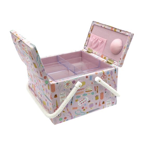 Lilac Sewing Notions Twin Lid Sewing Box image number 2