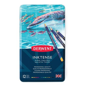 Derwent Inktense Water Soluble Ink Pencil Set 12 Pack