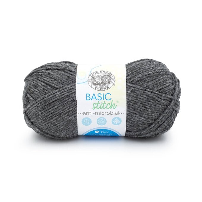 Lion Brand Charcoal Basic Stitch Anti-Microbial Yarn 100g image number 1