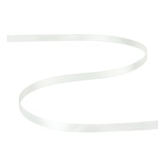 Antique White Double-Faced Satin Ribbon 6mm x 5m