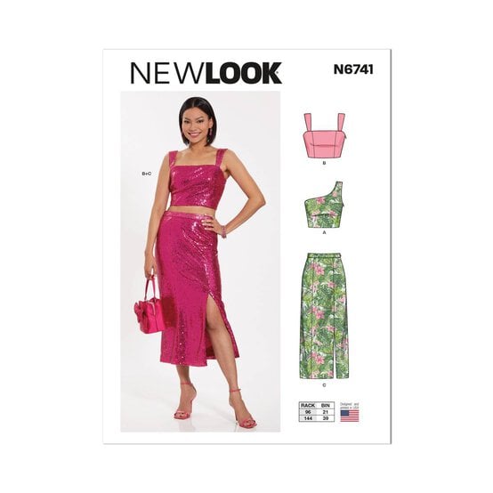 New Look Women's Two-Piece Dress Sewing Pattern 6741 (6-18) image number 1