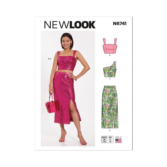New Look Women's Two-Piece Dress Sewing Pattern 6741 (6-18) Size 6-18