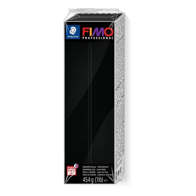 Fimo Professional Black Modelling Clay 454g image number 1