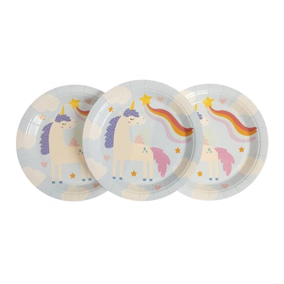 Unicorn Party Paper Plates 8 Pack image number 1