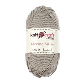 Knitcraft Light Grey Merino Muse DK 100g 