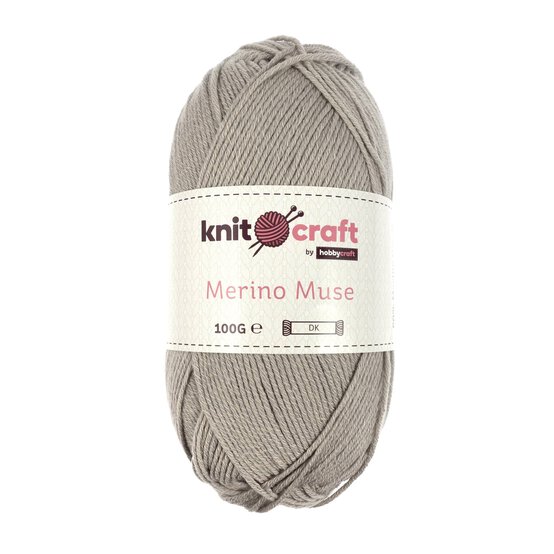Knitcraft Light Grey Merino Muse DK 100g  image number 1