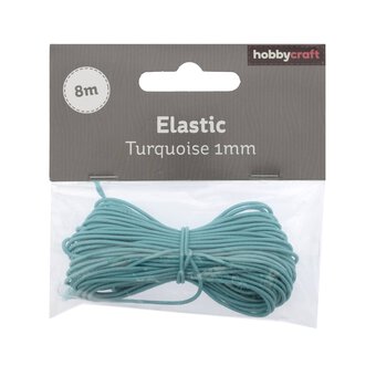 Turquoise Elastic 1mm x 8m