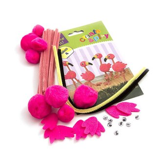Flamingo Pom Pom Kit 4 Pack