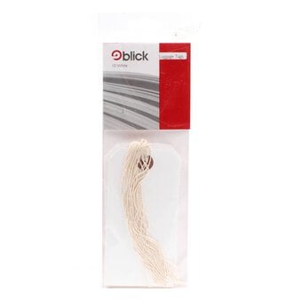 Blick White Luggage Tags 10 Pack