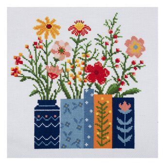 Trimits Flowers in Vases Large Cross Stitch Kit 36cm x 36cm