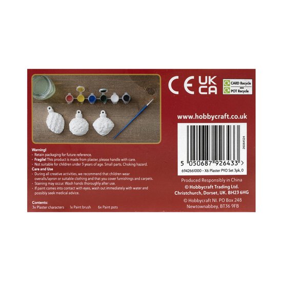 Paint Your Own Christmas Decorations Kit 3 Pack image number 4