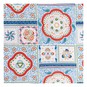 Island Haven Blue Mosaic Scarf Cotton Fabric by the Metre image number 2