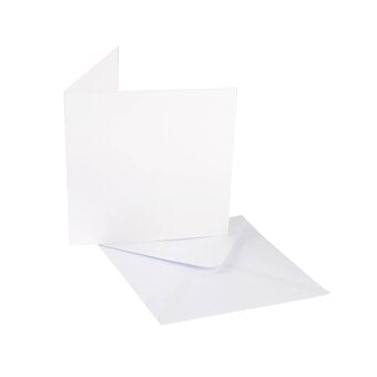 White Cards and Envelopes 5 x 5 Inches 50 Pack
