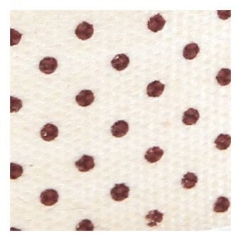 White with Red Dots Cotton Ribbon 16mm x 3m