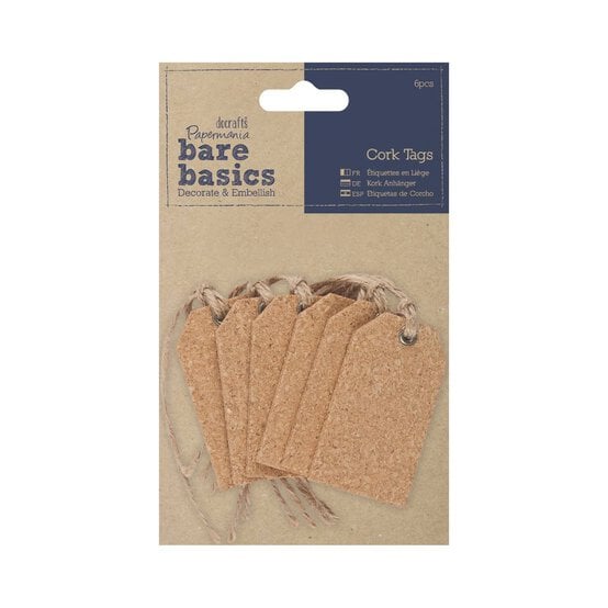 Papermania Cork Gift Tags 6 Pack image number 1
