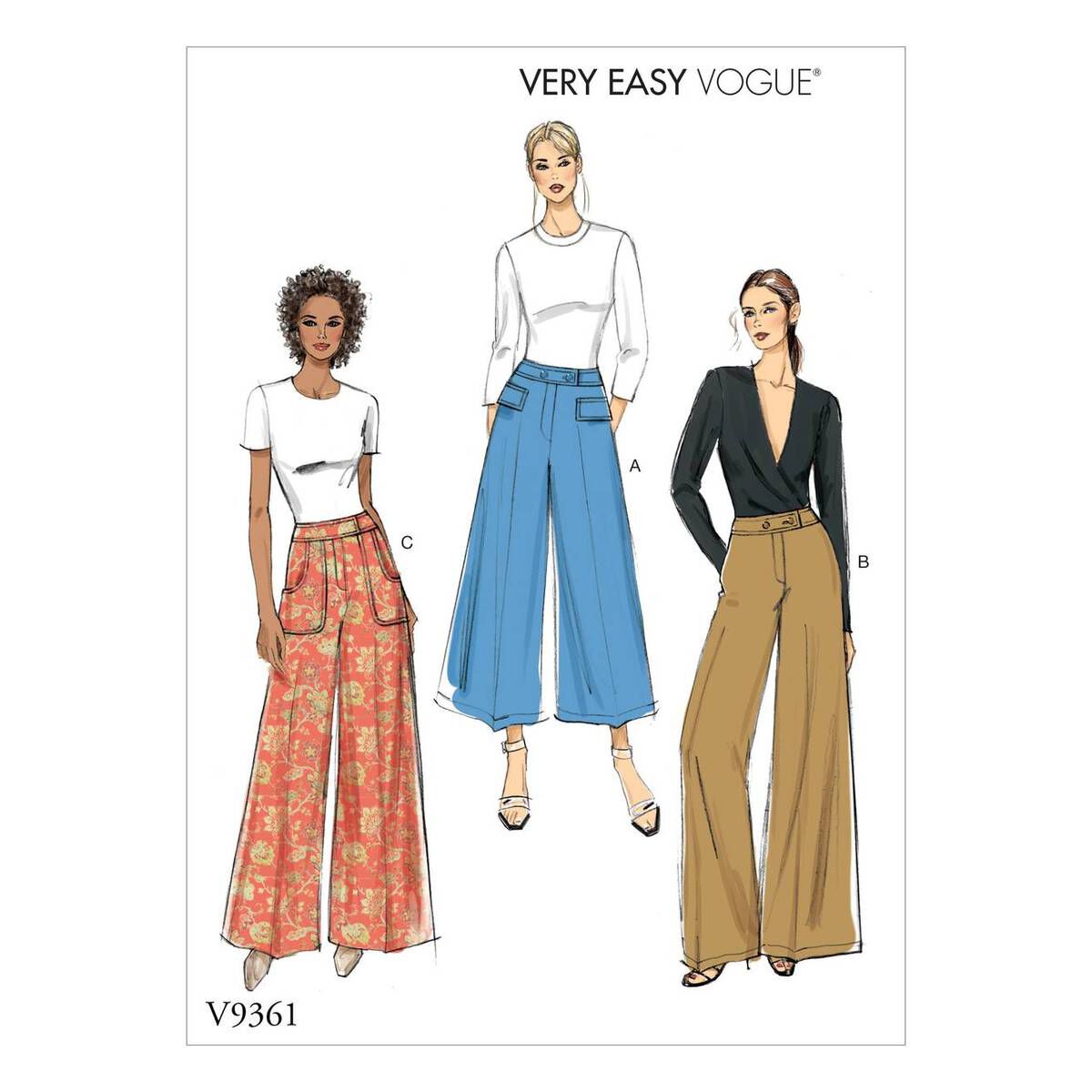 Petite Trousers Sewing Pattern V9361 